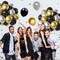 Black Gold Silver Balloons Set, 60 Pcs 12 Inch Metallic Chrome Gold Silver Balloons Black Silver Gold Balloons for Birthday, New Year, Wedding Party Decoration